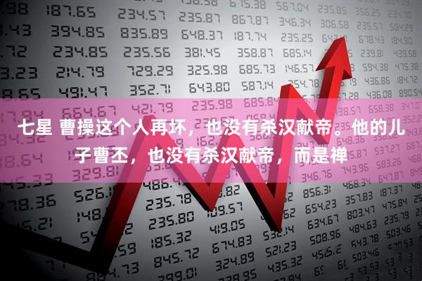 七星 曹操这个人再坏，也没有杀汉献帝。他的儿子曹丕，也没有杀汉献帝，而是禅